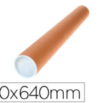 Tube porte-documents q-connectcarton encolle 1,8mm format a160x640mm couvercle plastique  tres resistant