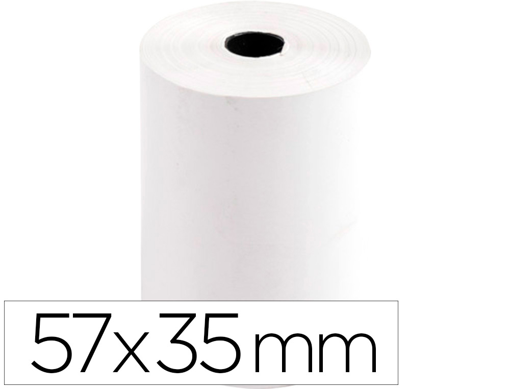 974323g-1.jpg Bobine thermique q-connect 57mm largeur x 35mm diametre 58gr pour tpe sans bisphenol a – Image 1
