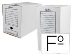 Boite a archives liderpapel carton recycle 325g/m2 dos    200mm 367x200x251mm coloris   blanc