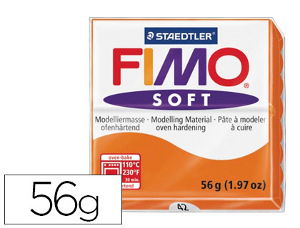 97506g-1.jpg Pâte à modeler fimo soft coloris mandarine pain 57g – Image 1