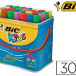 Marqueur bic kids décoralo inodore inséchable air pointe ogive indéformable bloquée couleurs très vives pot 30 unités