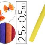 Papier crepon liderpapel rouleau 50cmx2,5m 85gr        coloris jaune