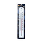 Thermomètre jpc polystyrène usage intérieur extérieur tube alcool protégé 40x8cm coloris blanc