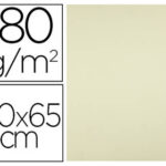 Papier cartonne liderpapel 50x65cm 180gr coloris jaune   paquet 25 feuilles