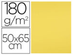 Papier cartonne liderpapel 50x65cm 180gr coloris jaune   citron paquet 25 feuilles
