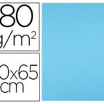 Papier cartonne liderpapel 50x65cm 180gr coloris bleu    ciel paquet 25 feuilles