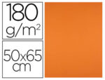 Papier cartonne liderpapel 50x65cm 180gr coloris orange  paquet 25 feuilles