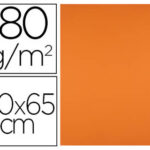 Papier cartonne liderpapel 50x65cm 180gr coloris orange  paquet 25 feuilles
