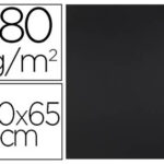 Papier cartonne liderpapel 50x65cm 180gr coloris noir    paquet 25 feuilles