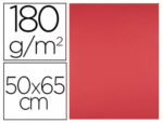 Papier cartonne liderpapel 50x65cm 180gr coloris rouge   paquet 25 feuilles