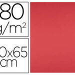 Papier cartonne liderpapel 50x65cm 180gr coloris rouge   paquet 25 feuilles