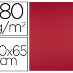 Papier cartonne liderpapel 50x65cm 180gr coloris rouge   noel paquet 25 feuilles