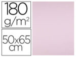 Papier cartonne liderpapel 50x65cm 180gr coloris rose    paquet 25 feuilles