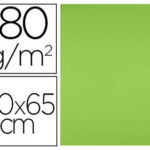 Papier cartonne liderpapel 50x65cm 180gr coloris vert    pistache paquet 25 feuilles