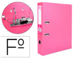Classeur levier liderpapel documenta a4+ carton remborde dos 75mm rado metallique      coloris rose