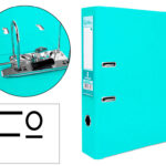 Classeur levier liderpapel documenta a4+ carton remborde dos 75mm rado metallique      coloris vert clair