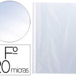 Pochette q-connect polypropylene lisse perforee  folio 120 mc cristal sachet   10 unites