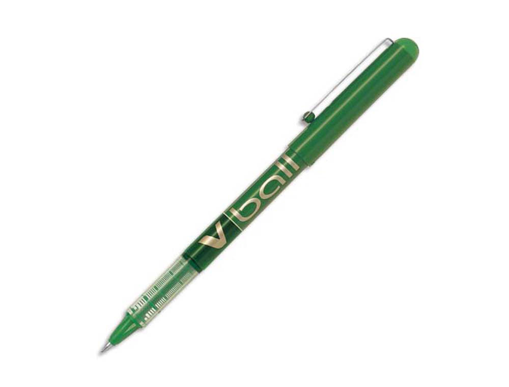98846g-1.jpg Roller pilot vball 7 écriture moyenne 0.5mm encre liquide niveau visible régulateur débit clip métal coloris vert – Image 1