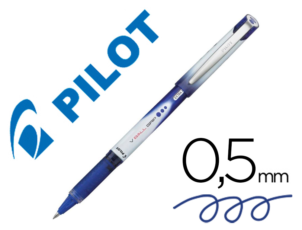 98873g-1.jpg Roller pilot vball 5 pointe métal grip couleur bleu – Image 1
