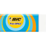 Gomme bic plast-office plastique graphite tous calques papiers fourreau protection carton