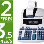 Calculatrice ibico 1232x imprimante professionnelle bicolore 12 chiffres conversion franc/euro 230x300x75mm 1.8kg